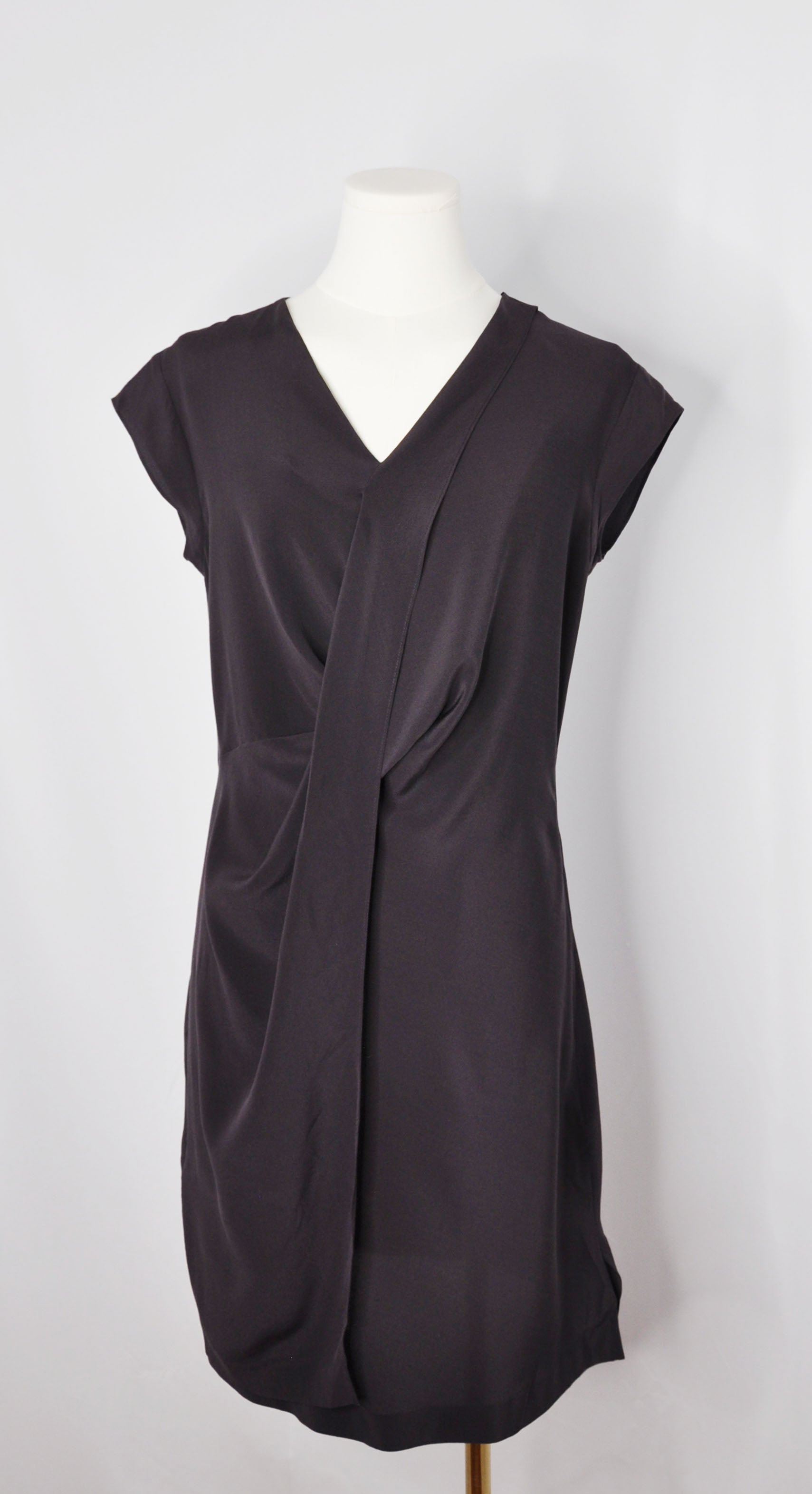 Vintage AllSaints 2010s Burgundy Silk Dress
