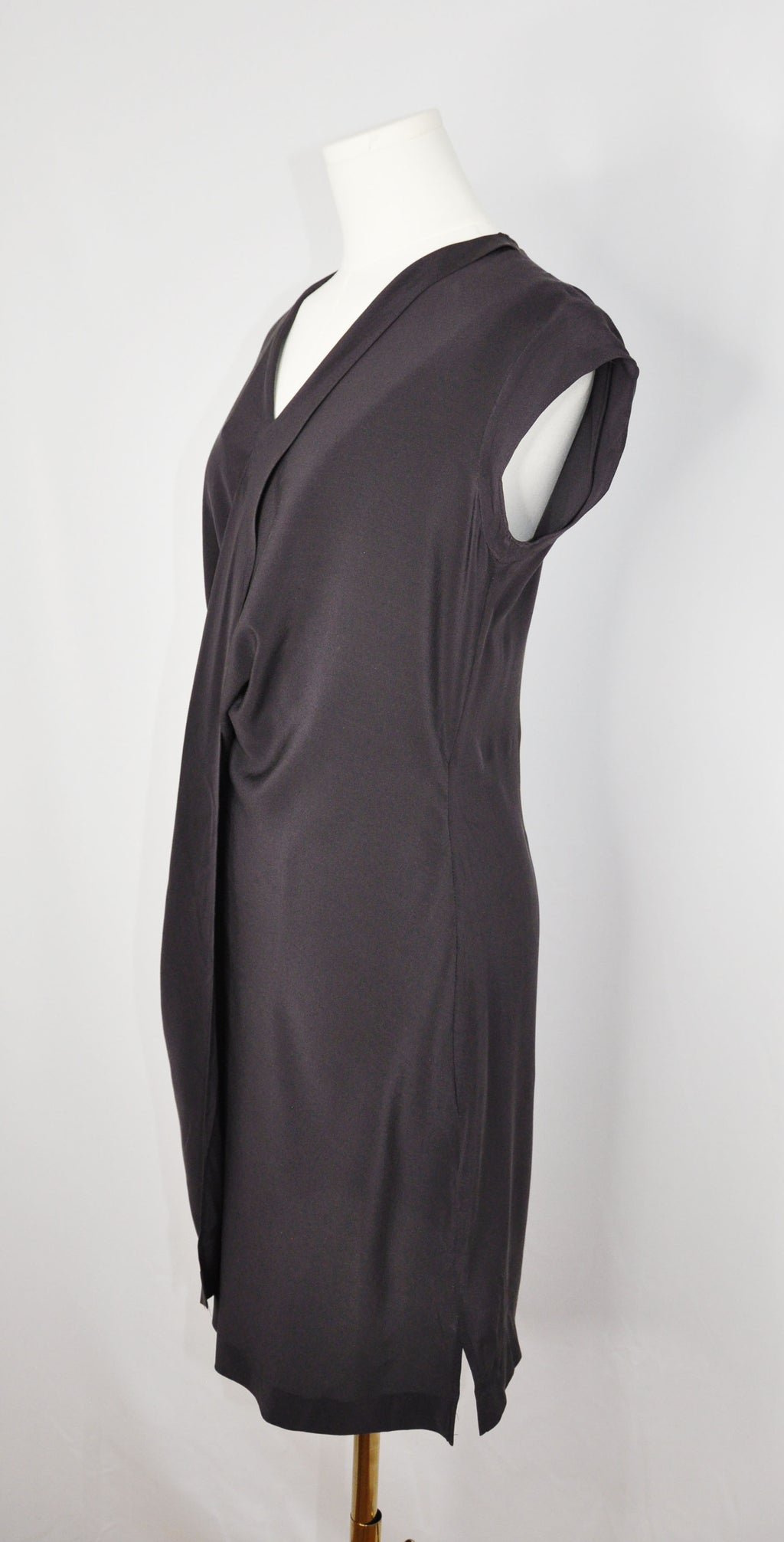 Vintage AllSaints 2010s Burgundy Silk Dress