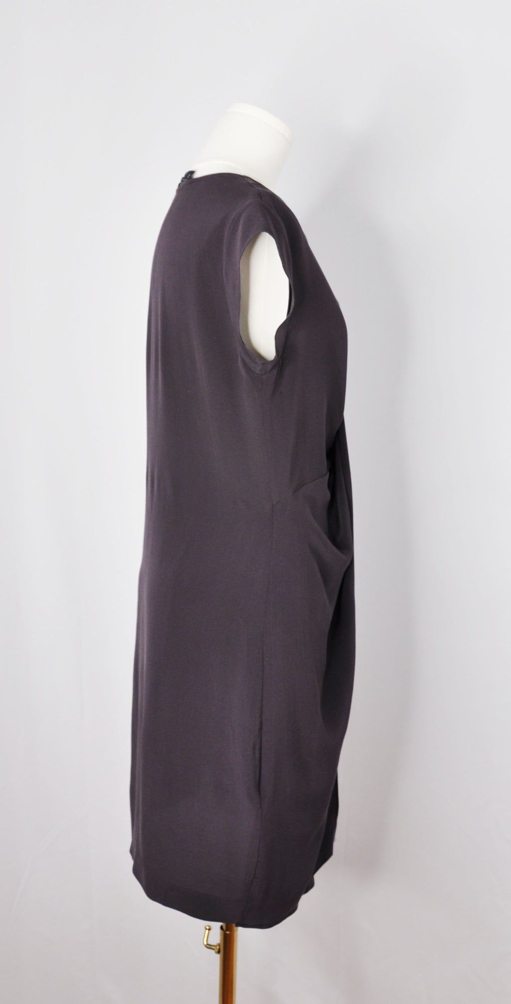 Vintage AllSaints 2010s Burgundy Silk Dress