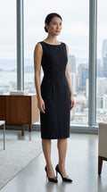 Vintage 2010s Hugo Boss Black Sheath Dress in Excellent Condition - Size 0