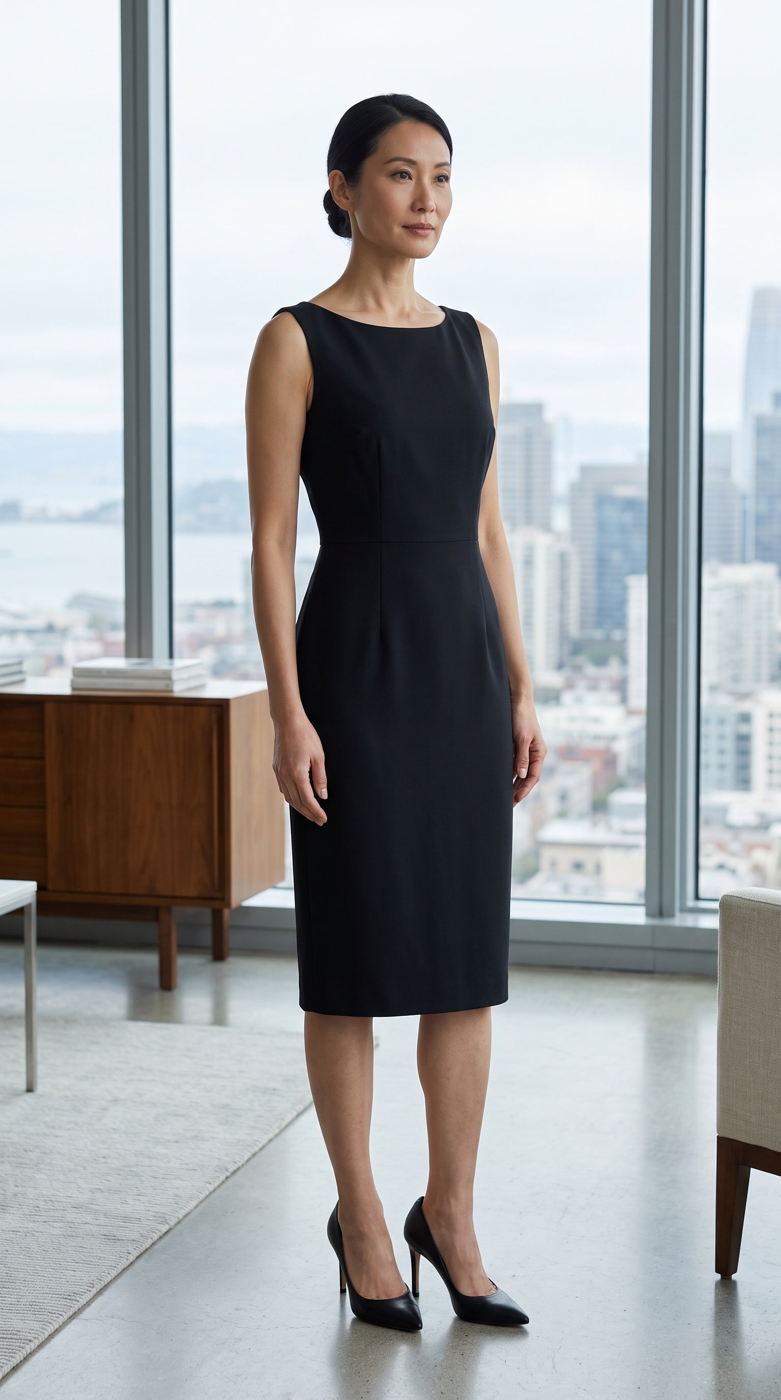 Vintage 2010s Hugo Boss Black Sheath Dress in Excellent Condition - Size 0