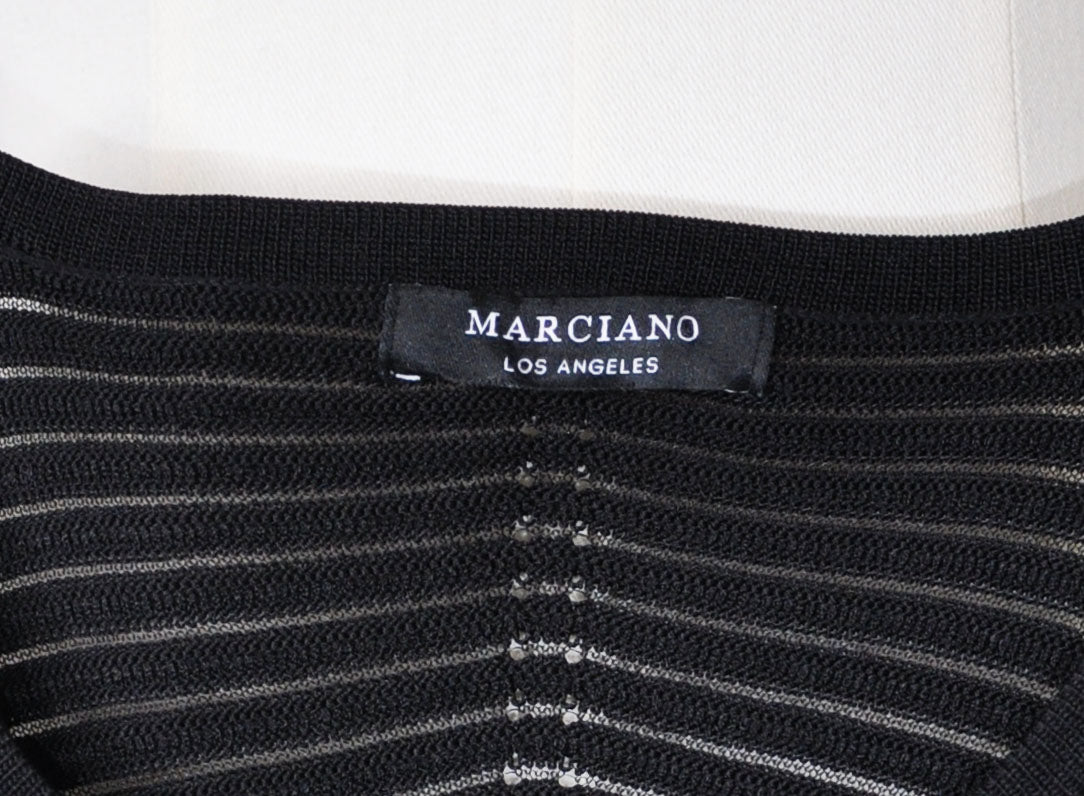 Vintage Marciano 2010s Knit A-line Black Dress in Excellent Condition - Size 1 stretchable