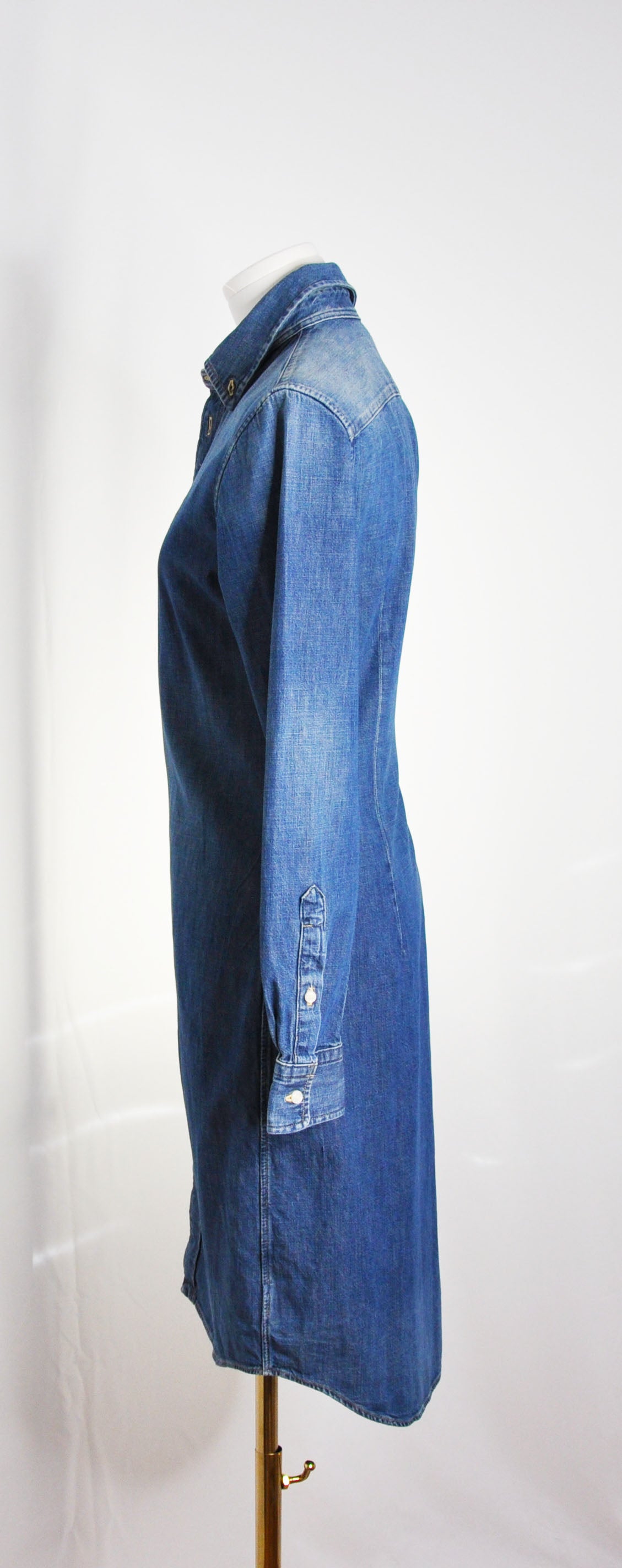 Vintage Ralph Lauren 2021 Blue Denim Button-up Dress, Excellent Condition - Size S/P