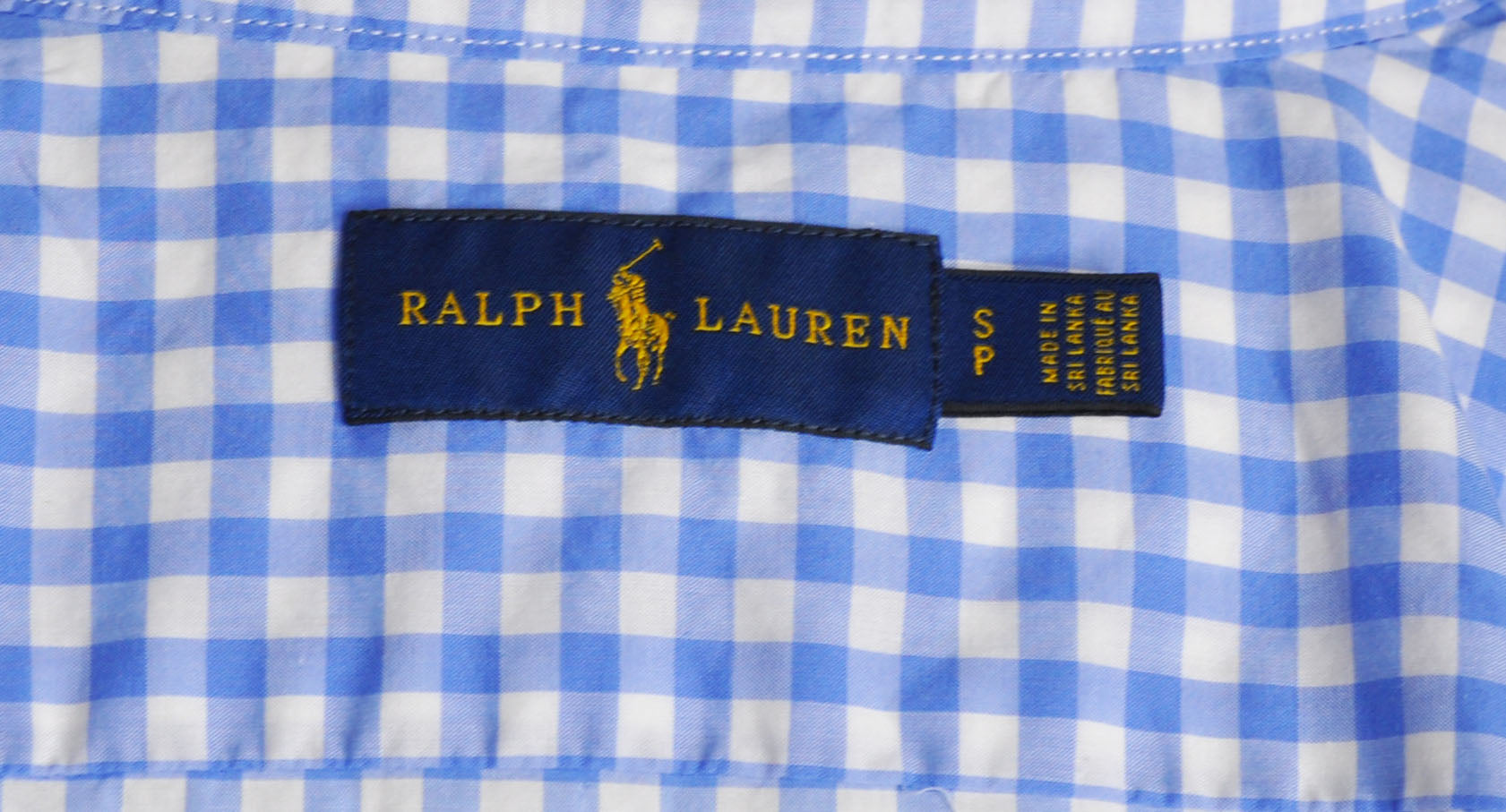 Vintage Ralph Lauren 2021 Blue Gingham Short Sleeve Shirt - Size S/P