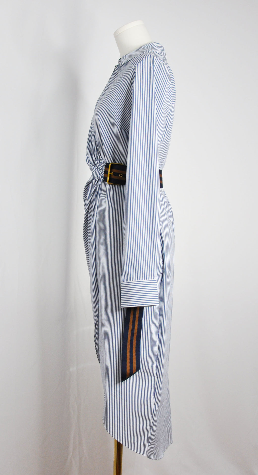 Vintage 2023 Jacinda Cotton blend Shirtdress  with blue stripes, excellent condition - size 4