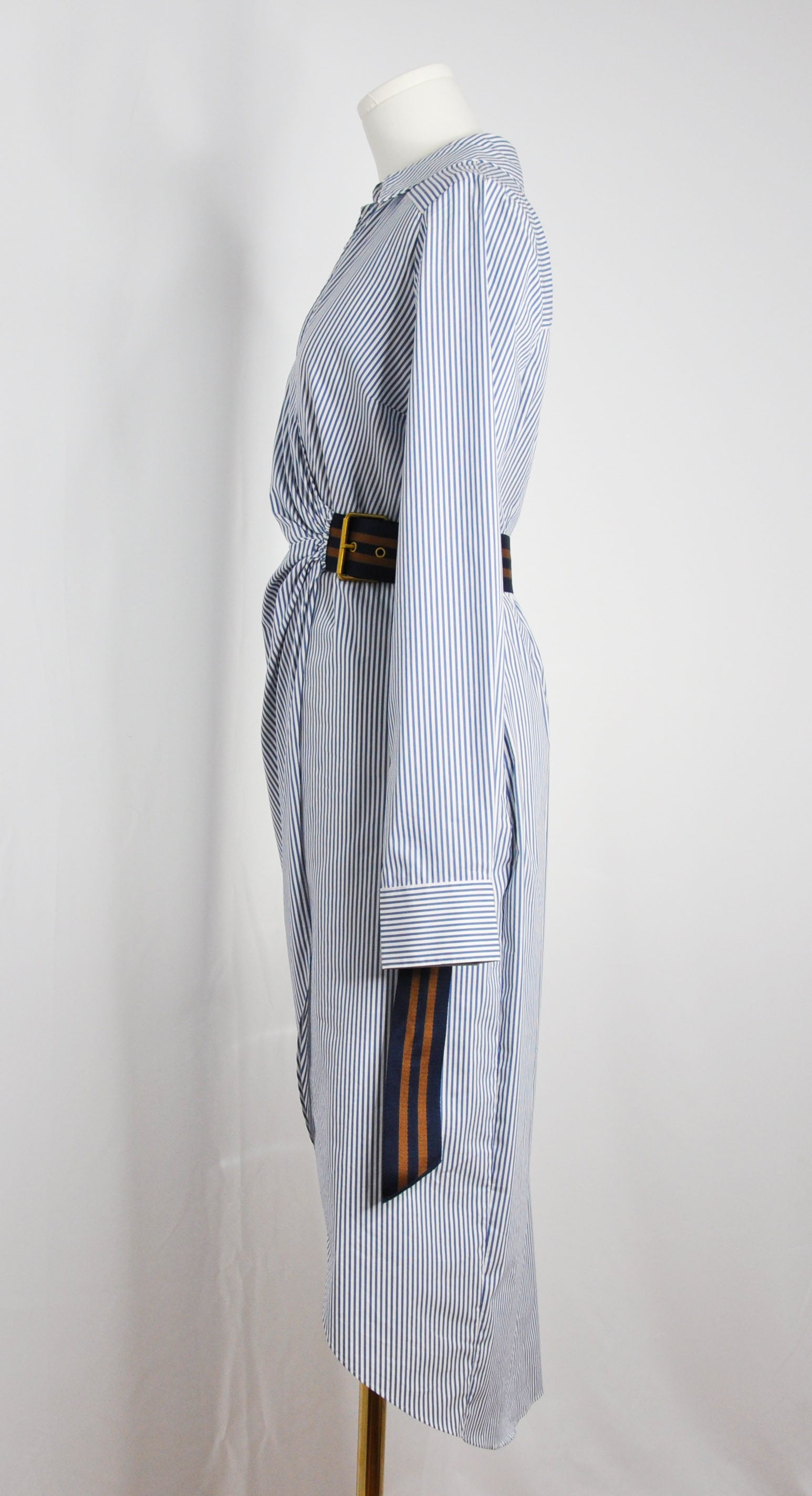 Vintage 2023 Jacinda Cotton blend Shirtdress  with blue stripes, excellent condition - size 4